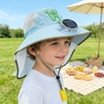 thumbnail image 6 of Kids Solar Fan Sun Hat, Children Wide Brim Solar Fan Sun Protection Hat, Summer Baby Outdoor Breathable Sun Hat, UV Protection Cap for Boys Girls Camping and Travel, 6 of 6