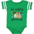 thumbnail image 3 of Inktastic My Auntie Loves Me with Sloth and Hearts Boys or Girls Baby Bodysuit, 3 of 5