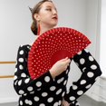 thumbnail image 2 of Byfri Red Spanish Double-Sided Dot Folding Hand Fan Vintage Style for Dance Photo Prop 9.06inch, 2 of 7
