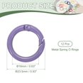 thumbnail image 2 of Uxcell Metal Spring O Rings, Round Snap Keyring for Keychain and Handbag Purple 23.5mm, 2 of 7