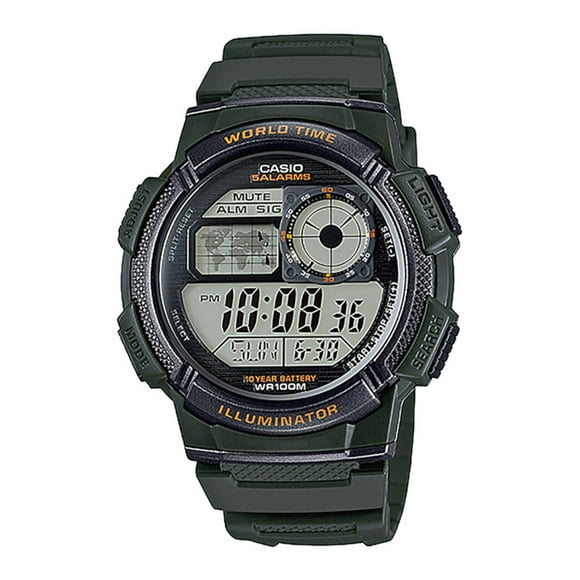 Reloj CASIO AE-1000W-3AVCF World Time ILLUMINATOR-Verde verde 48 mm Casio AE-1000W-3AVCF