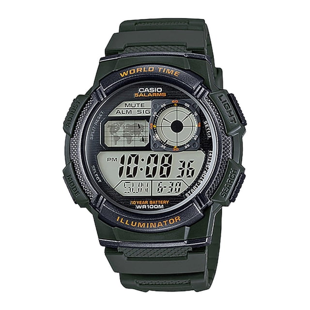 Reloj CASIO AE-1000W-3AVCF World Time ILLUMINATOR-Verde verde 48 mm Casio AE-1000W-3AVCF