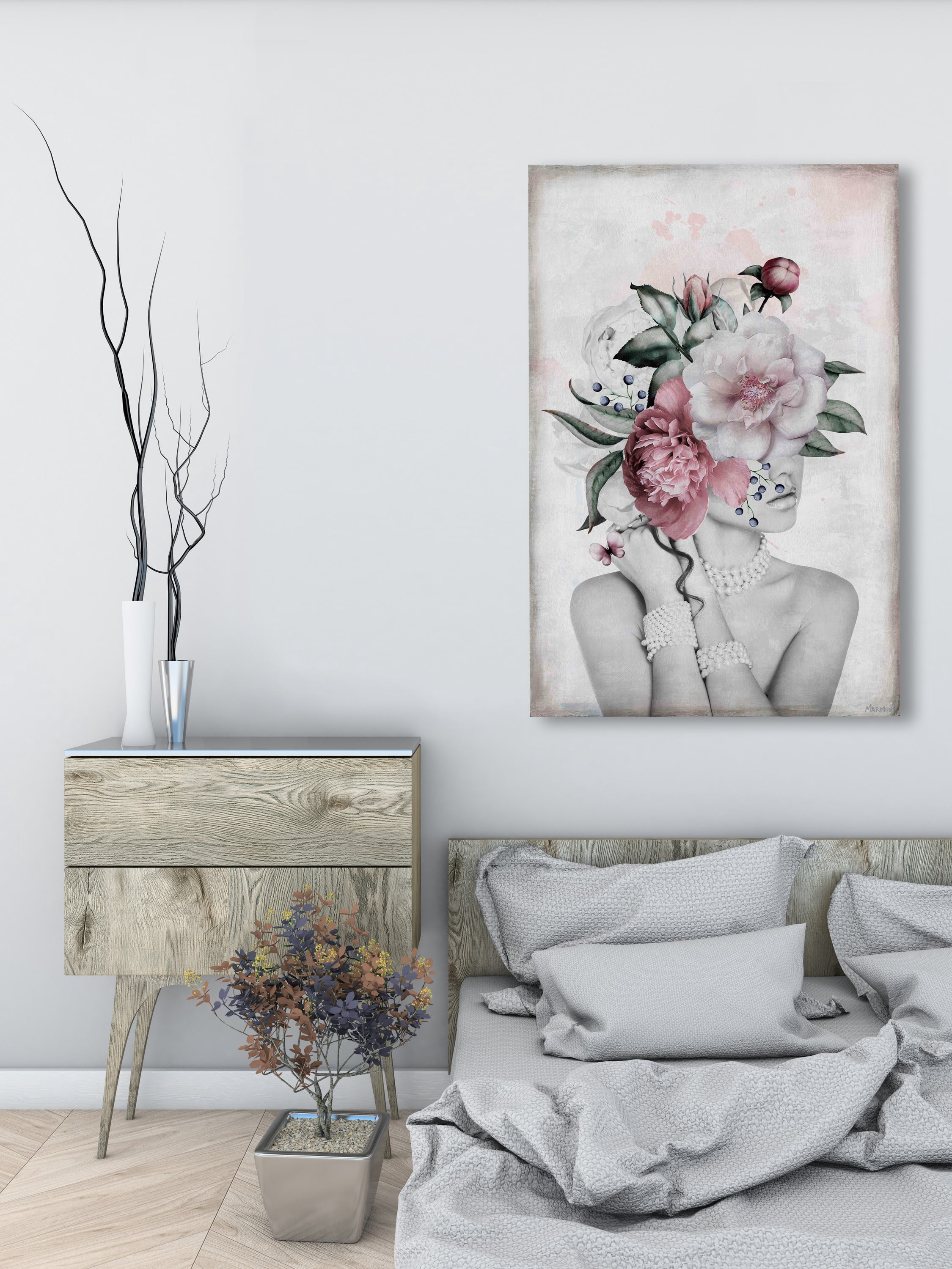 Fancy and Fabulous 20 in x 30 in Painting Canvas Art Print, by Marmont Hill