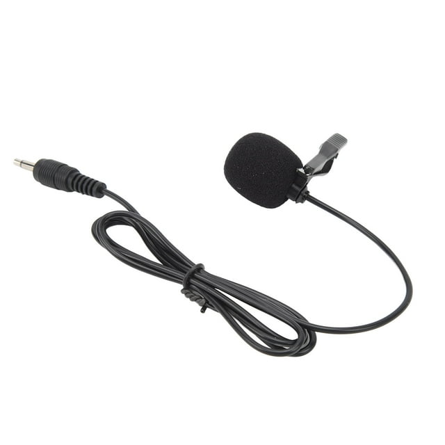 Wired Lapel Clip On Microphone, ABS Aluminum Alloy Lavalier Microphone 3.5mm Jack For Live Stream