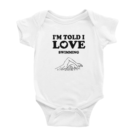 

I m Told I love Swimming Cute Baby One-pieces Boy Girl Unisex