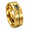 Gold, variant on Men Spider Emblem 8mm Band Ring in Stainless Steel, 7-11, with Engraved Arachnid Motif for Concert Looks, Themed Events, and Birthday Gifts for Friends