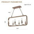 thumbnail image 2 of Wooden Pendant Light Farmhouse Lighting for Dining Room Kitchen Island Bedroom 6 Lights Adjustable Height, 2 of 7