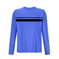 thumbnail image 3 of Xzbqbs Men's Long Sleeve Tee Shirts Color Block Pullover Casual Basic T-Shirts Striped Slim Fit Lightweight Shirts for Men, 3 of 3