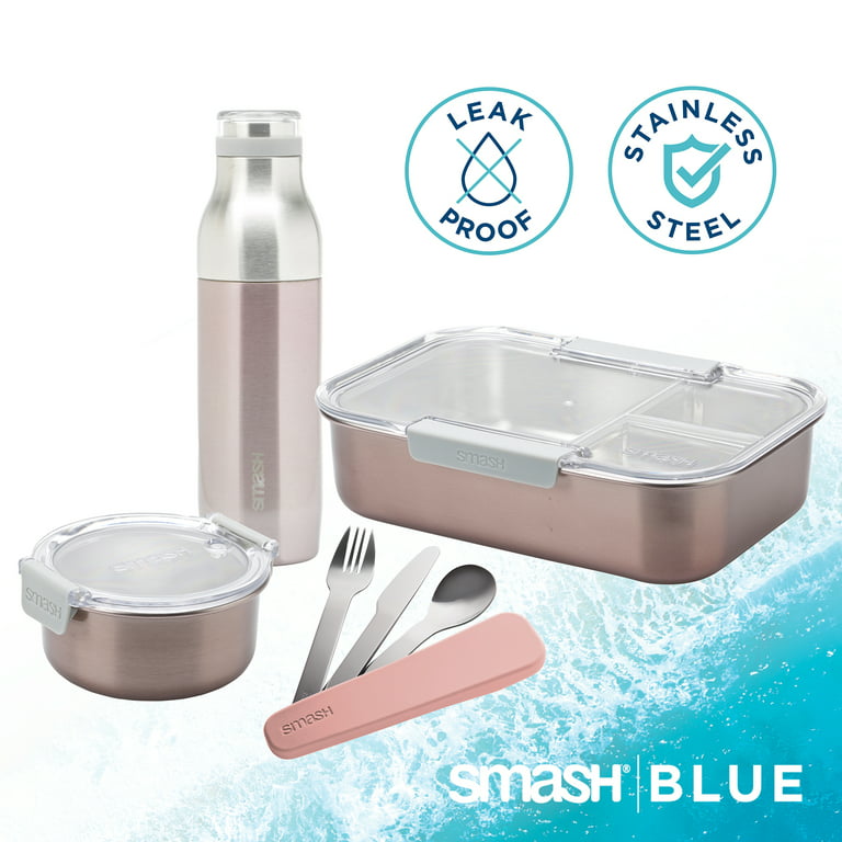 Microwave and Dishwasher Safe Lunch Box Set- 4 Pcs Blue