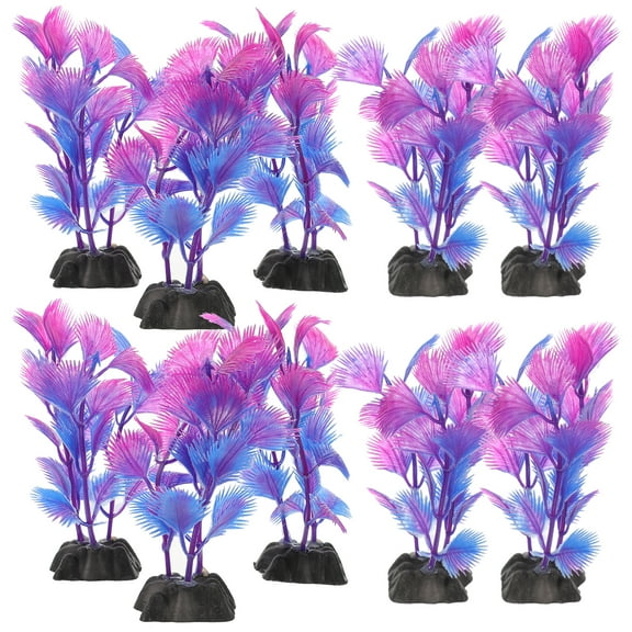 Colorful Aquarium Decorations for Fish Tank Landscaping with Live Freshwater Plants and Toy Bowl Accessories