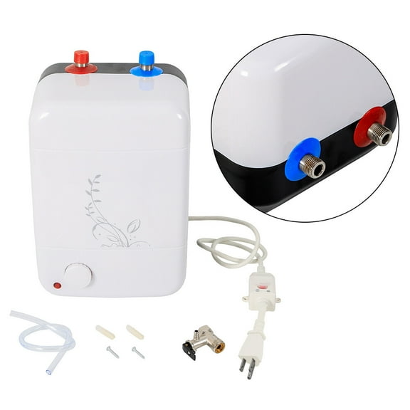 Miumaeov 1500W 110V 8L Hot Water Heater lectric Tankless Instant Boiler Bathroom Kitchen 30-75℃