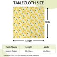thumbnail image 2 of Yellow Lemon Fruit Leaves Beige Pattern Square Fitted Tablecloth with Elastic Edge,Square Table Cover,Washable Elastic Table Cover for Home Kitchen Party Decor 34"x34", 2 of 6