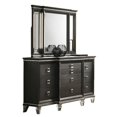 thumbnail image 3 of Lavish 4 Piece Gray Bedroom Set with Light up Headboard in Queen Size, 3 of 10