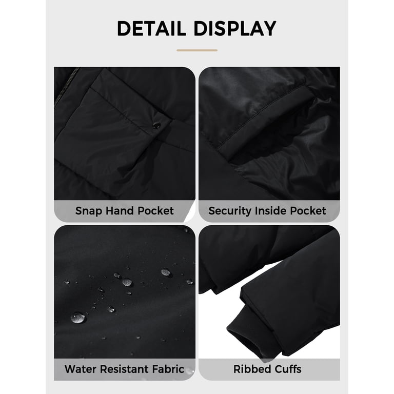 Soularge Women's Plus Size Winter Puffer Coat with Faux Fur Hood photo 7