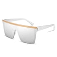 thumbnail image 1 of Lentes de Sol FEISEDY Cuadrados Sobredimensionados, Modernos, UV400 B2470 Blanco, 1 of 8
