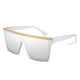 thumbnail image 1 of Lentes de Sol FEISEDY Cuadrados Sobredimensionados, Modernos, UV400 B2470 Blanco, 1 of 8