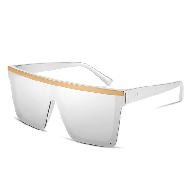 Lentes de Sol FEISEDY Cuadrados Sobredimensionados, Modernos, UV400 B2470 Blanco