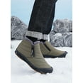 thumbnail image 6 of Daeful Mens Snow Boots Outdoor Winter Boot Casual Warm Shoes Cold Weather Flat Non Slip Plush Lining Ankle Booties Army Green 6, 6 of 9