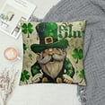 thumbnail image 2 of Nawypu St Patricks Day Lucky Clover Throw Pillow Covers,Shamrock Wishes Decoration Square Cushion Covers, Cushion Case for Home,Room,Chair, Car,Decoration,, 2 of 5