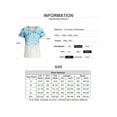 thumbnail image 2 of FASHIONWT Women Summer Stitching Printed Short Sleeve V-Neck Casual T-shirt Top, 2 of 4
