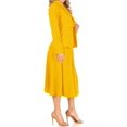 thumbnail image 3 of Moa Collection Women's Two Piece Set Solid Long Sleeve Casual Blazer Relaxed A-Line Midi Skirt, 3 of 7