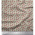thumbnail image 1 of Soimoi Cotton Cambric Fabric Flower Watercolor Printed Craft Fabric by The Yard 42 Inch Wide, 1 of 3