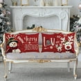 thumbnail image 3 of Christmas Decorations - Christmas Pillow Covers 18x18 Set of 4,Merry Christmas Pillows for Couch Sofa Home Decor Xmas Cushion Covers Indoor Decor, 3 of 6