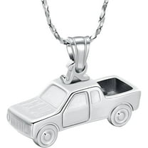 Cremation Jewelry for Ashes Pick Up Truck Urn Necklace for Men Women Keepsake Ashes Necklace Pendent Ash Holder