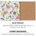 thumbnail image 6 of GZHJMY Square Drink Coasters 2 Pcs Colorful Insects and Flowers Absorbent Ceramic Coffee Coasters for Drinks with Cork Base Housewarming Gift for Home Decor, 6 of 6