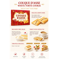 thumbnail image 2 of Couque D'asse White Torte Cream Filled Cookies, Crispy Korean Dessert Biscuit Snack, Perfect with Coffee & Tea, 10.16 oz, 2 of 8