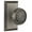 Grey, variant on Nostalgic Warehouse Stucra_Psg_238_Nk Craftsman Solid Brass Passage Door Knob Set - Grey