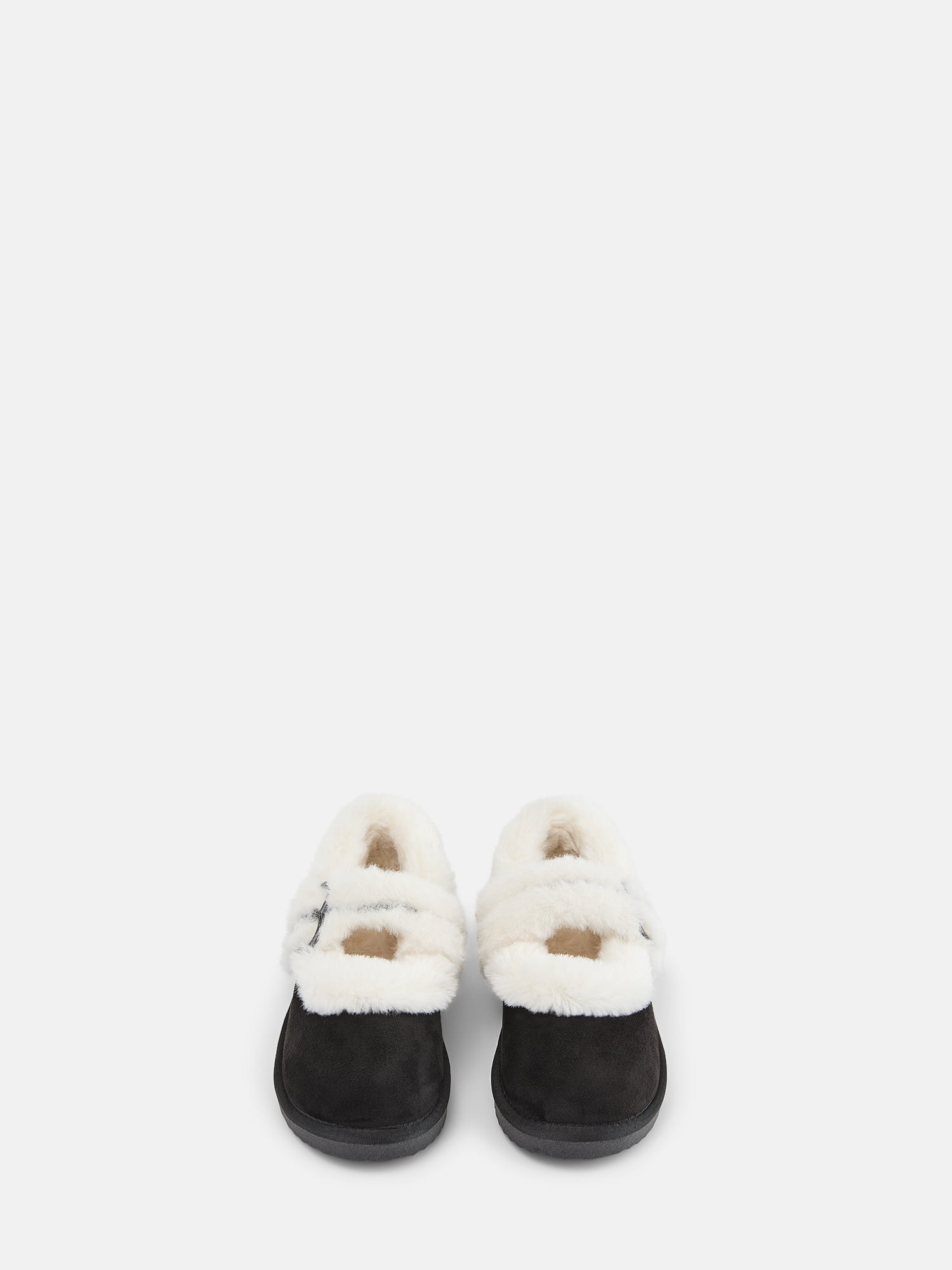 Wonder Nation Toddler, Little and Big Girls Faux Shearling Mary Jane Slippers