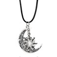 thumbnail image 1 of Collar con colgante de luna y sol, adorno para espejo retrovisor de coche --- Código de producto 51385, 1 of 4
