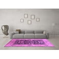 thumbnail image 3 of Ahgly Company Indoor Round Oriental Purple Industrial Area Rugs, 5' Round, 3 of 4
