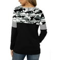 thumbnail image 3 of ONLYSHE Hoodies for Women Camo Leopard Print Tops Pullover Hooded Sweatshirt Drawstring with Pocket, 3 of 4