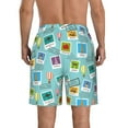 thumbnail image 3 of Disketp Men'S Swim Trunks Hawaiian Breathable Surf Beach Swimsuits Mesh Lining Beach Shorts With Pockets-World Travel1, 3 of 9