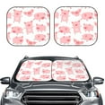 thumbnail image 2 of Balery 2 Piece Kawaii Pigs Car Windshield Sun Shade|Foldable Front Windshield Shade for Car Front Window for Most Sedans SUV Truck-Small, 2 of 7