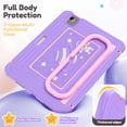 thumbnail image 4 of Universal Cute Shockproof Case with Shoulder Strap for iPad Air 11" (M2/M3/M4), iPad Air 10.9" (4th/5th Gen), iPad Pro 11" (1st/2nd/3rd/4th Gen), with Kickstand Handle, Pencil Holder Loop, Purple, 4 of 12