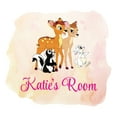 thumbnail image 2 of Cartoon Watercolor Custom Name Wall Decals for Kids Room - Young Deers Skunk & Bunny Rabbit Design Wild Animals Personalized Bedroom Wall Sticker Water Color Style - Size: 30 In x 24 In, 2 of 5