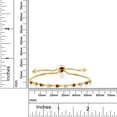 thumbnail image 4 of Gem Stone King 0.60 Ct Red Garnet White Created Sapphire 18K Yellow Gold Plated Silver Bracelet for Women, 4 of 4