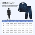 thumbnail image 4 of Fuzoiu Blue Glitter Retro Print Men's Long-Sleeved Pajama,Lounge Button Down Nightwear,Mens Notch Collar Pajama Set -X-Large, 4 of 7