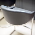 thumbnail image 3 of Otus Brushed Stainless Steel Faux Leather 26-inch Seat Height Stationary Counter Island Bar Stool, Grey, 3 of 13