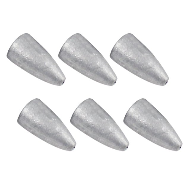 Wosthever Colgante de ojiva de con agujero pasante, pared interior lisa, diseño aerodinámico, pesos, superficie brillante, equipo de pesca Pescar 14g Wosthever OD020945-06