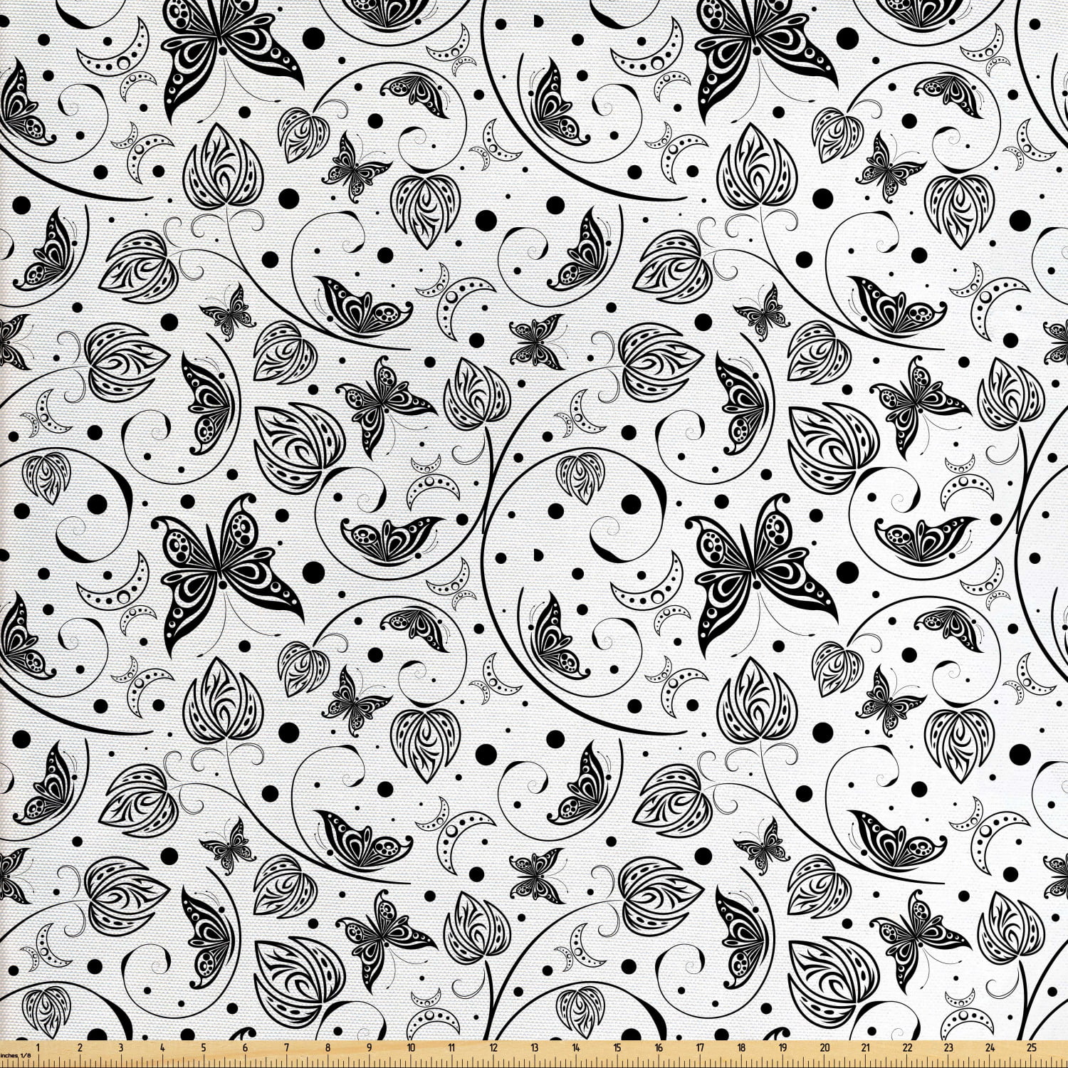 Ambesonne Black and White Fabric by The Yard, Rich Etnic Ornament with  Motifs Zentangle Vintage, Decorative Fabric for Upholstery and Home  Accents, 3 Yards, Taupe Black