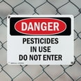 thumbnail image 5 of (2 Pack) Pesticides In Use Do Not Enter OSHA Danger Sign 18 Inch X 12 Inch Indoor / Outdoor Rust-Free Aluminum Metal Signs for Workplace, Workshop, and Construction Site, Made in the USA, 5 of 8