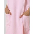 thumbnail image 5 of INSPIRE CHIC Women's Terry Wrap Bathrobe Spa Robe for Gym Pool Shower Bath Towel Robe Shower Dress XS Pink, 5 of 6