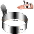 thumbnail image 4 of 4pcs 3.5 Inch Round Stainless Steel Pancake Rings Egg Rings, Non-stick Fried Egg Mold, Pancake Maker Molds, Breakfast Egg Sandwich Cook Maker (3.5inch), 4 of 5