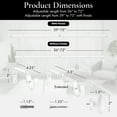 thumbnail image 5 of MERIVILLE 1" Single Curtain Rod Set, Adjustable 36-72 Inches, Prima Finials, Glossy White, 5 of 5