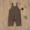 thumbnail image 2 of Diconna Baby Romper, Kids Solid Color V-Neck Sleeveless Jumpsuit with Pocket, 2 of 5