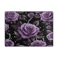 thumbnail image 5 of Yayeee Area Rugs for Living Room 6.7'x4.8' Non Slip Washable Bedroom Floor Carpet, Black Roses, 5 of 5